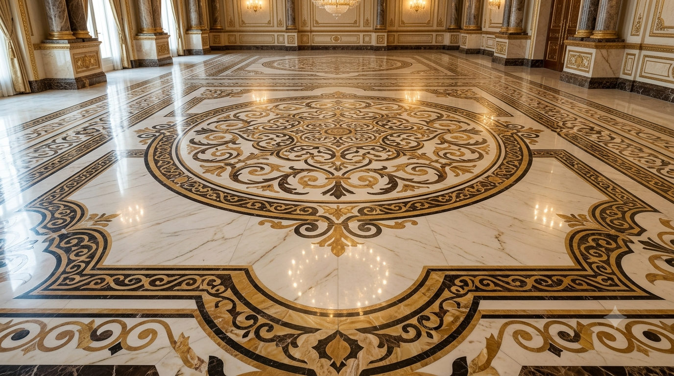 Royal marble floor tile