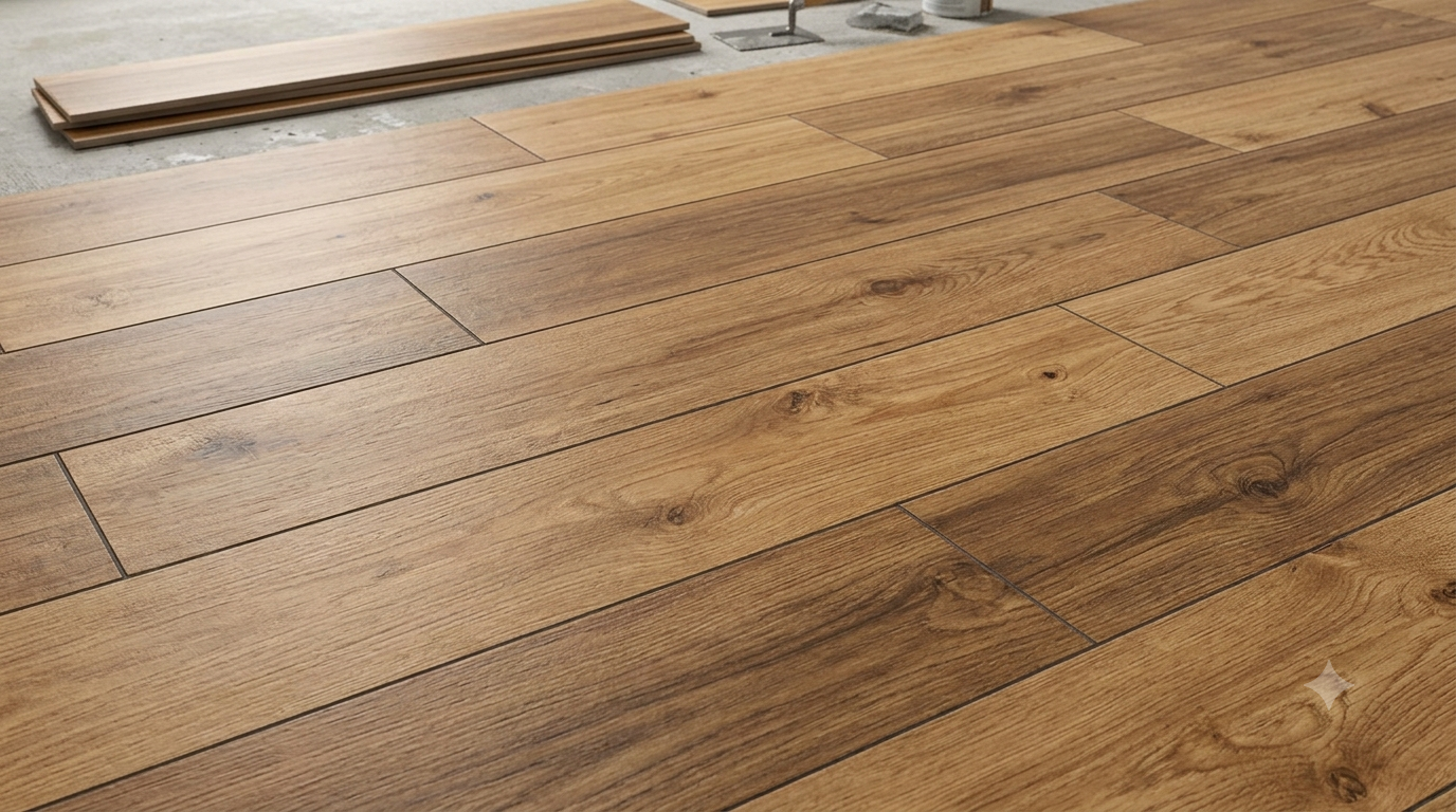 Wood finish tile